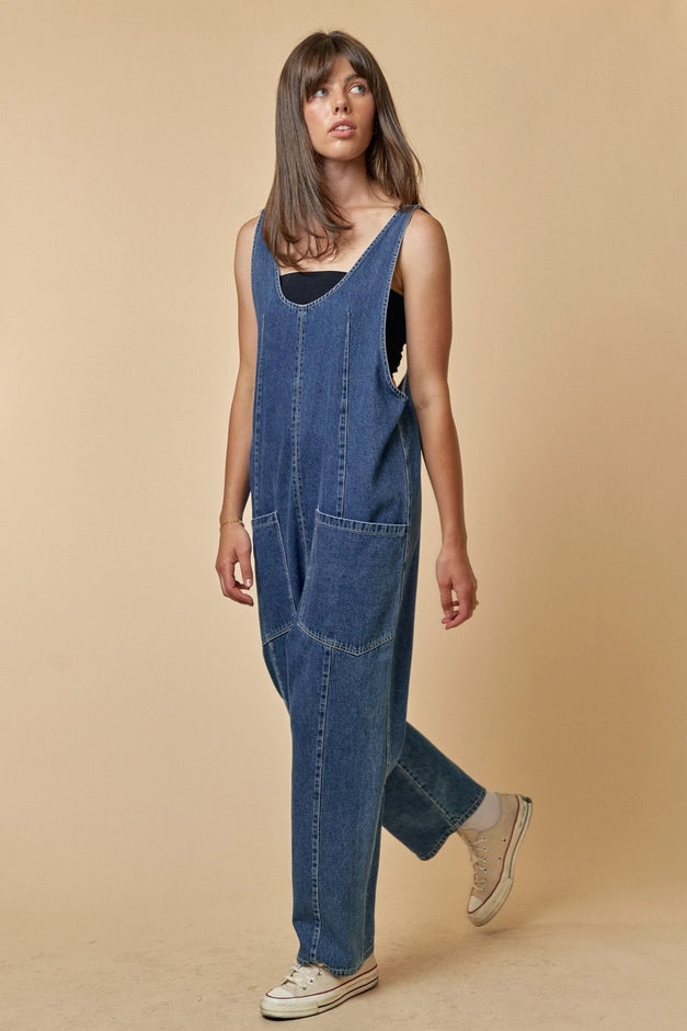 Denim Days Sleeveless Jumpsuit