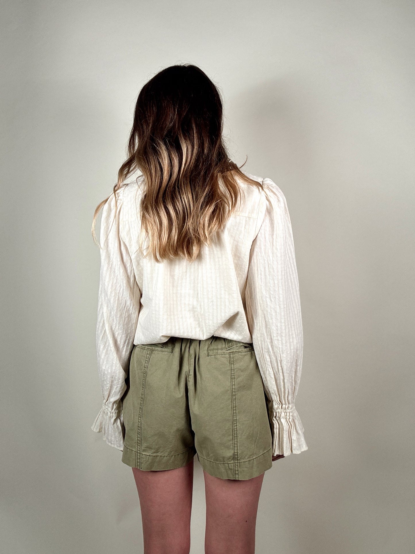 Washed Twill Cargo Shorts