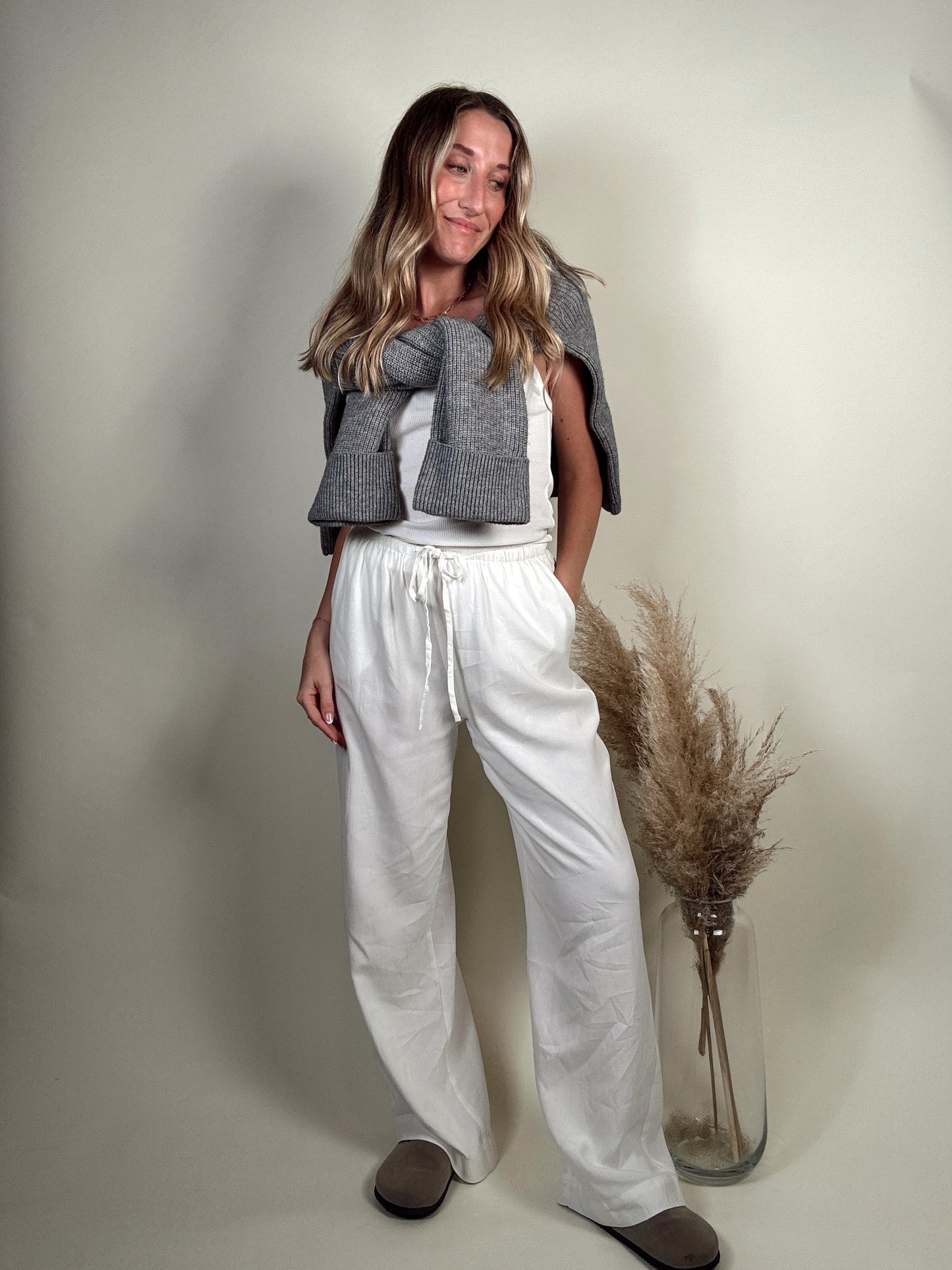White Linen Pants