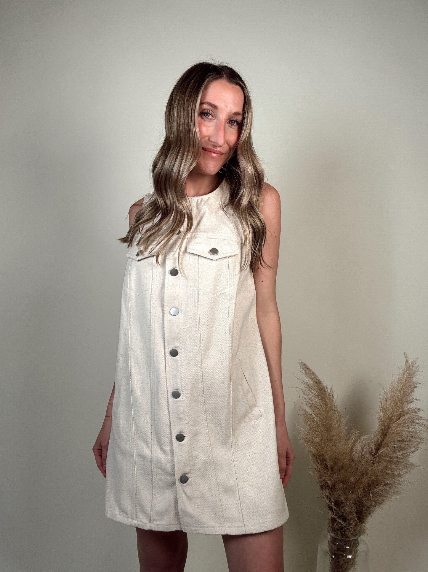 Becca Button Down Denim Dress