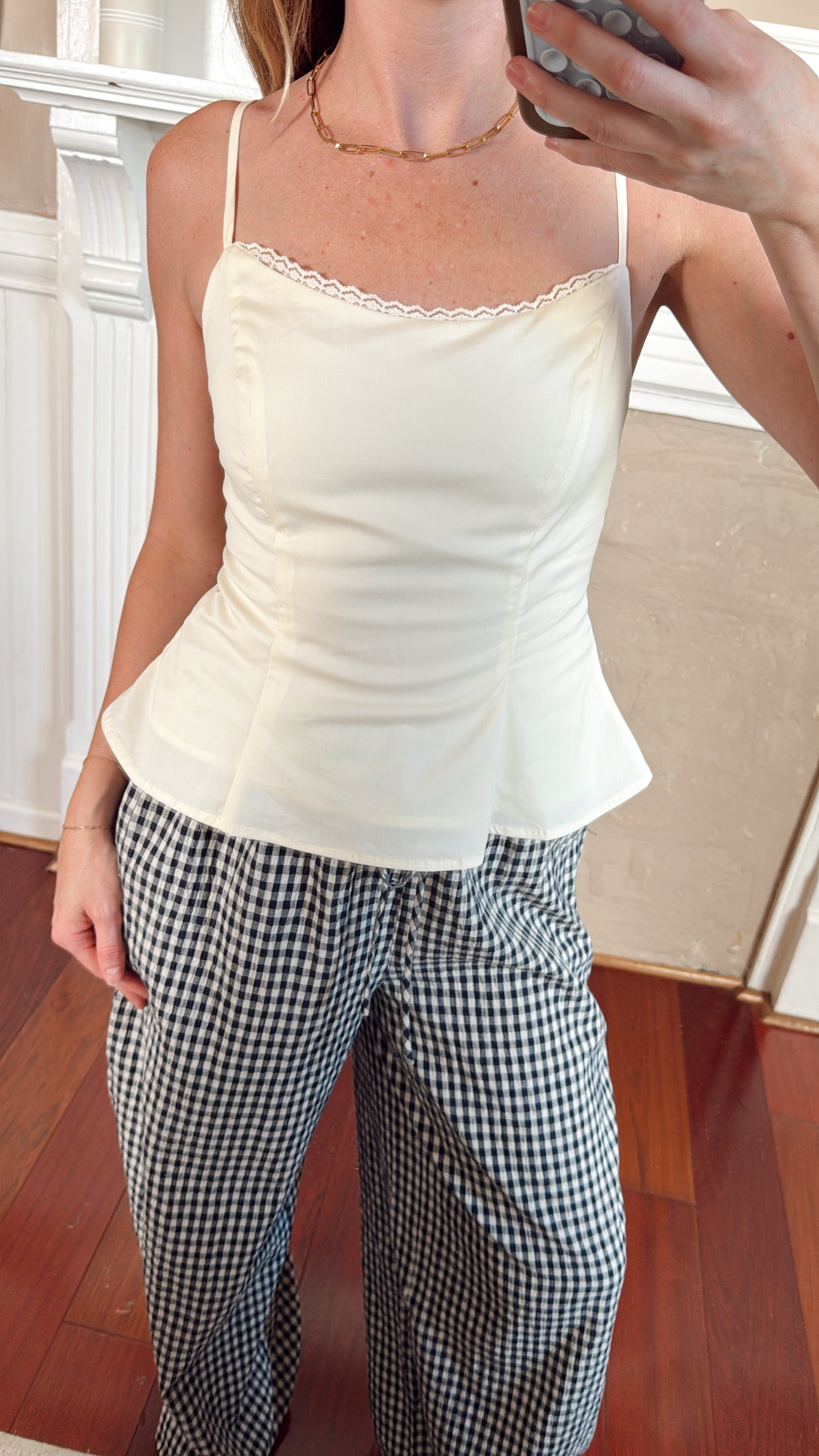 Johnny Sleeveless Peplum Cami Top