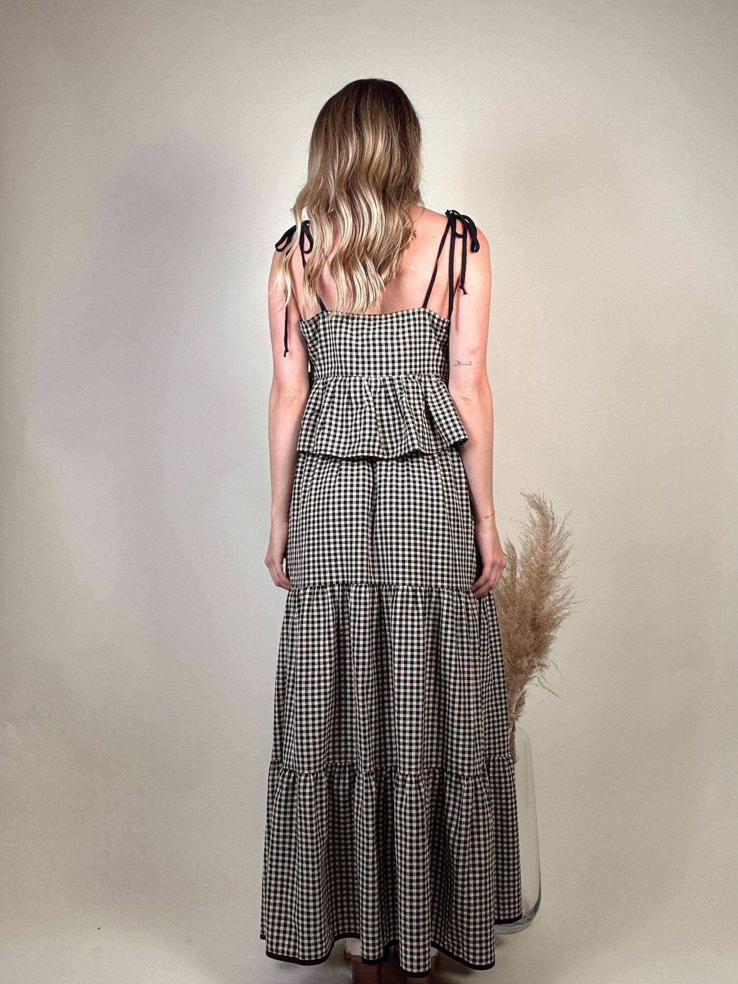 Gabriella Gingham Top and Skirt Set