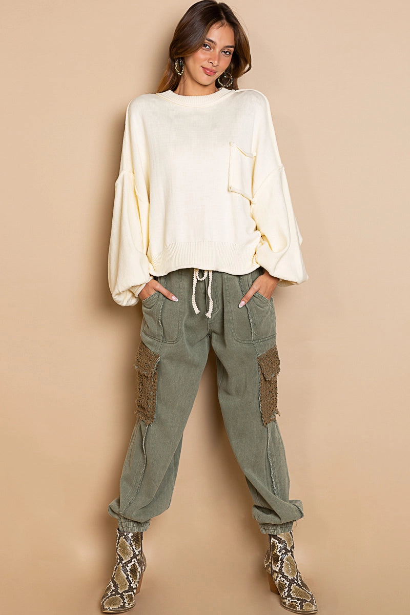 Brittany Balloon Sleeve Pullover