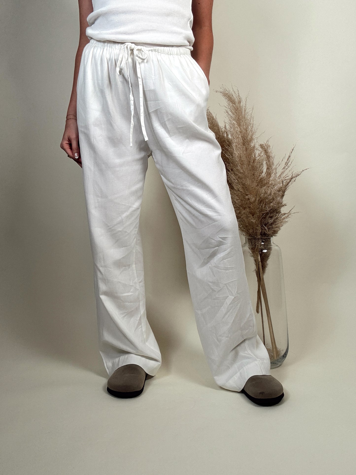 White Linen Pants