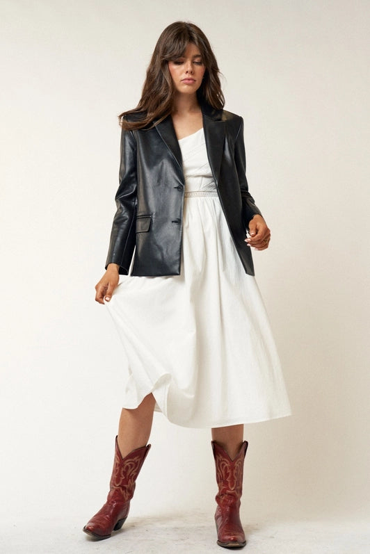 Oversized Faux Leather Jacket