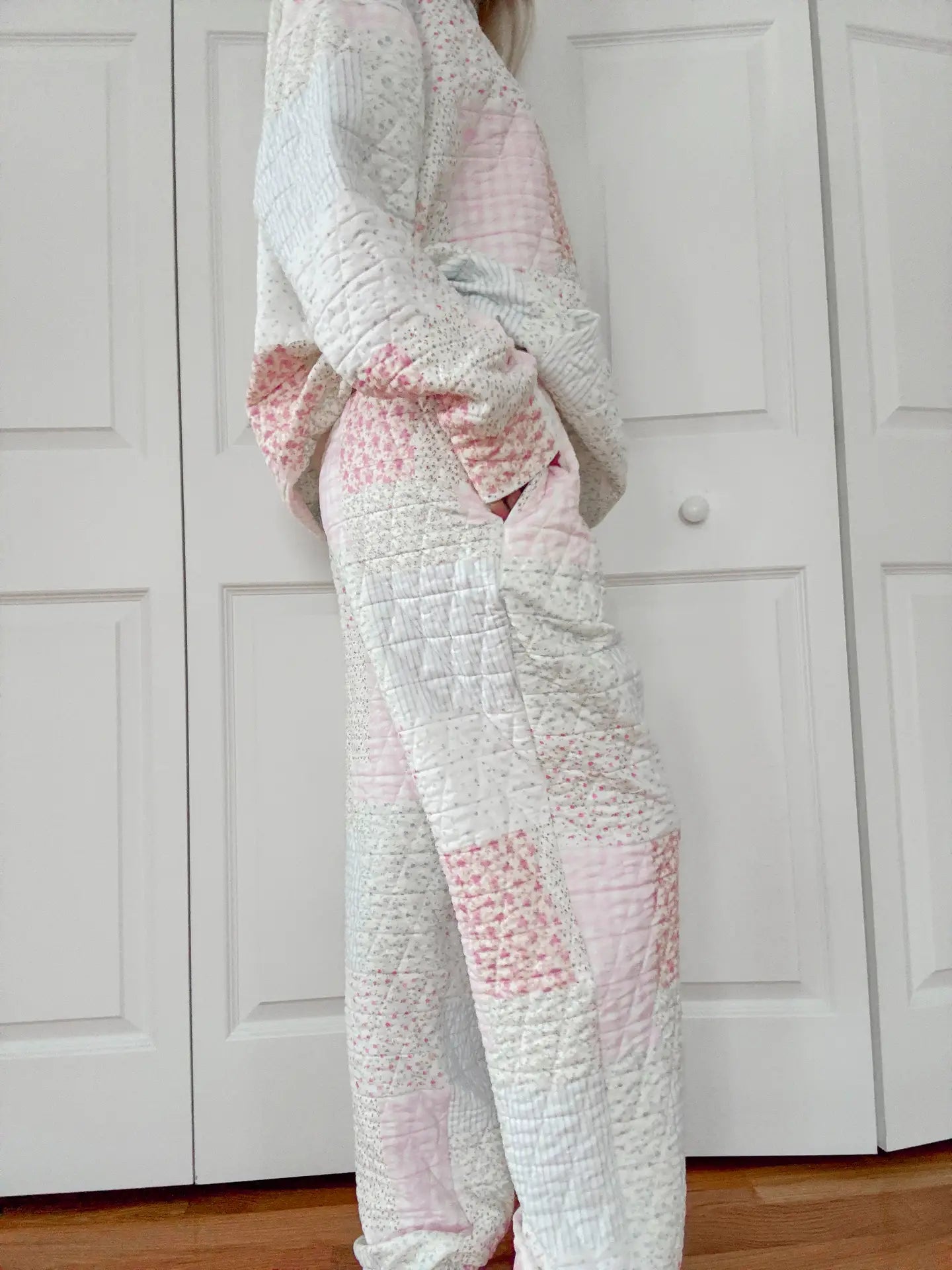 Quilted Pastel Jogger Sweatpants