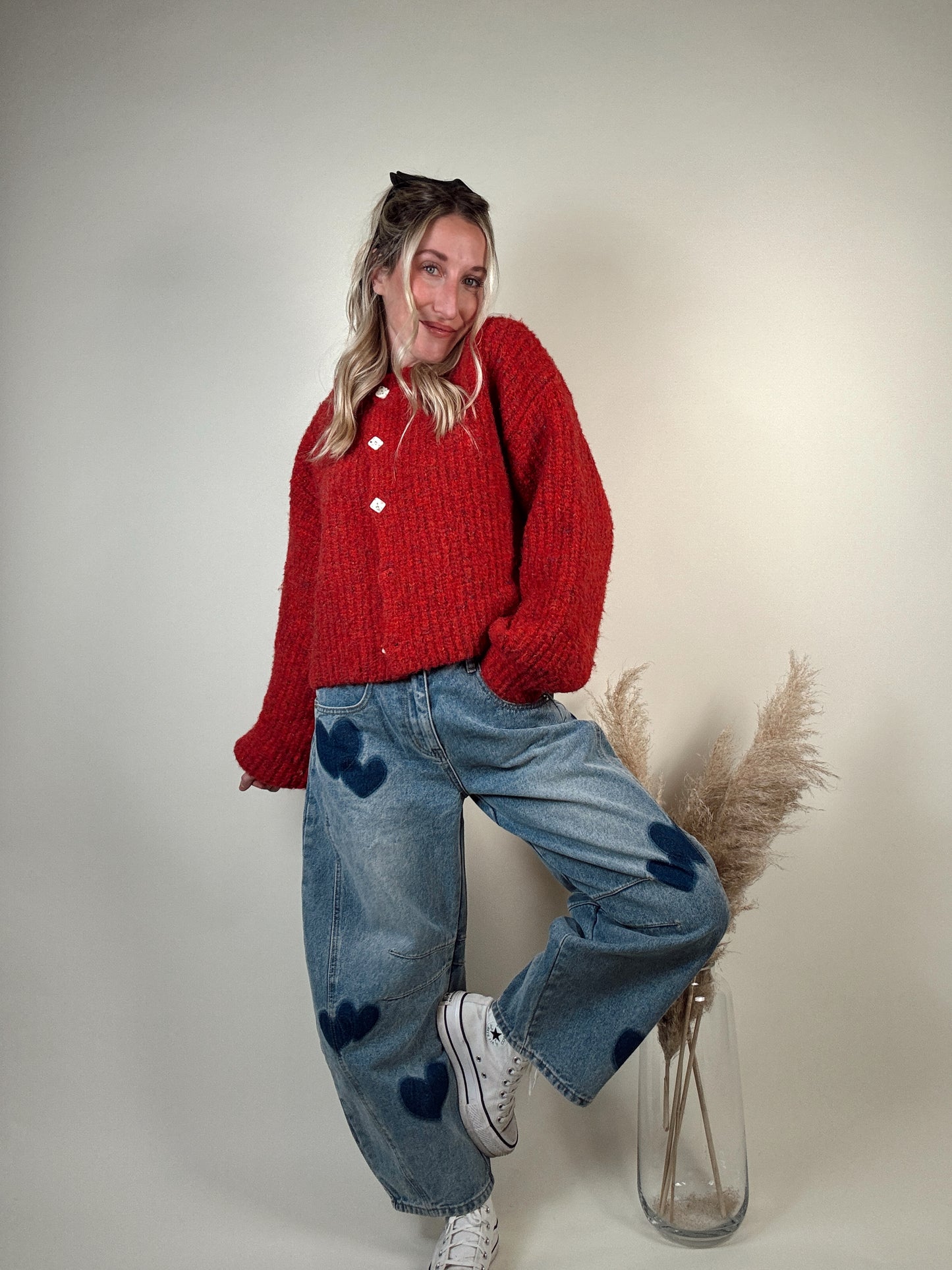 Heart Barrel Jeans