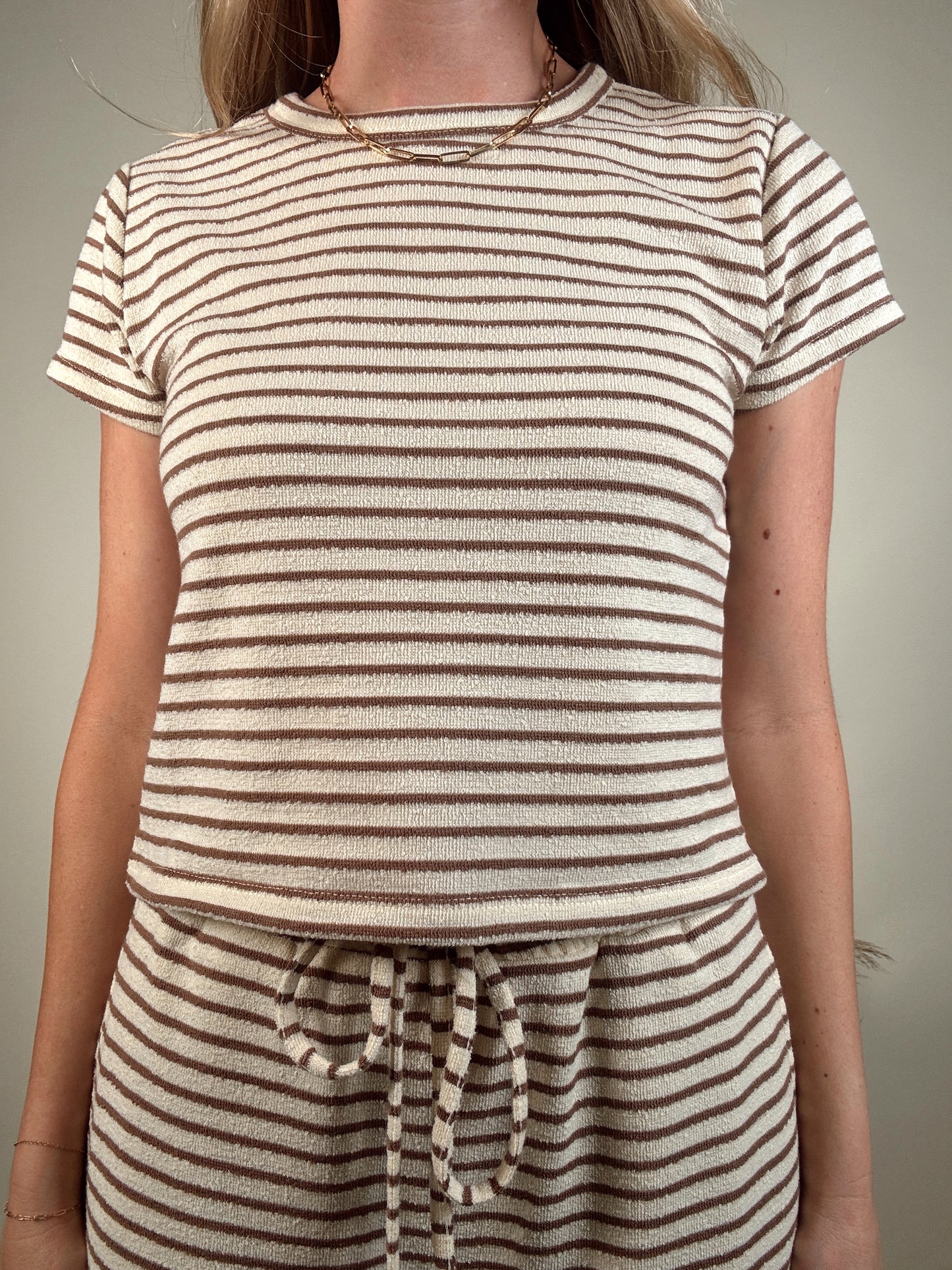 Sunday Lounge Striped Top and Pants Set