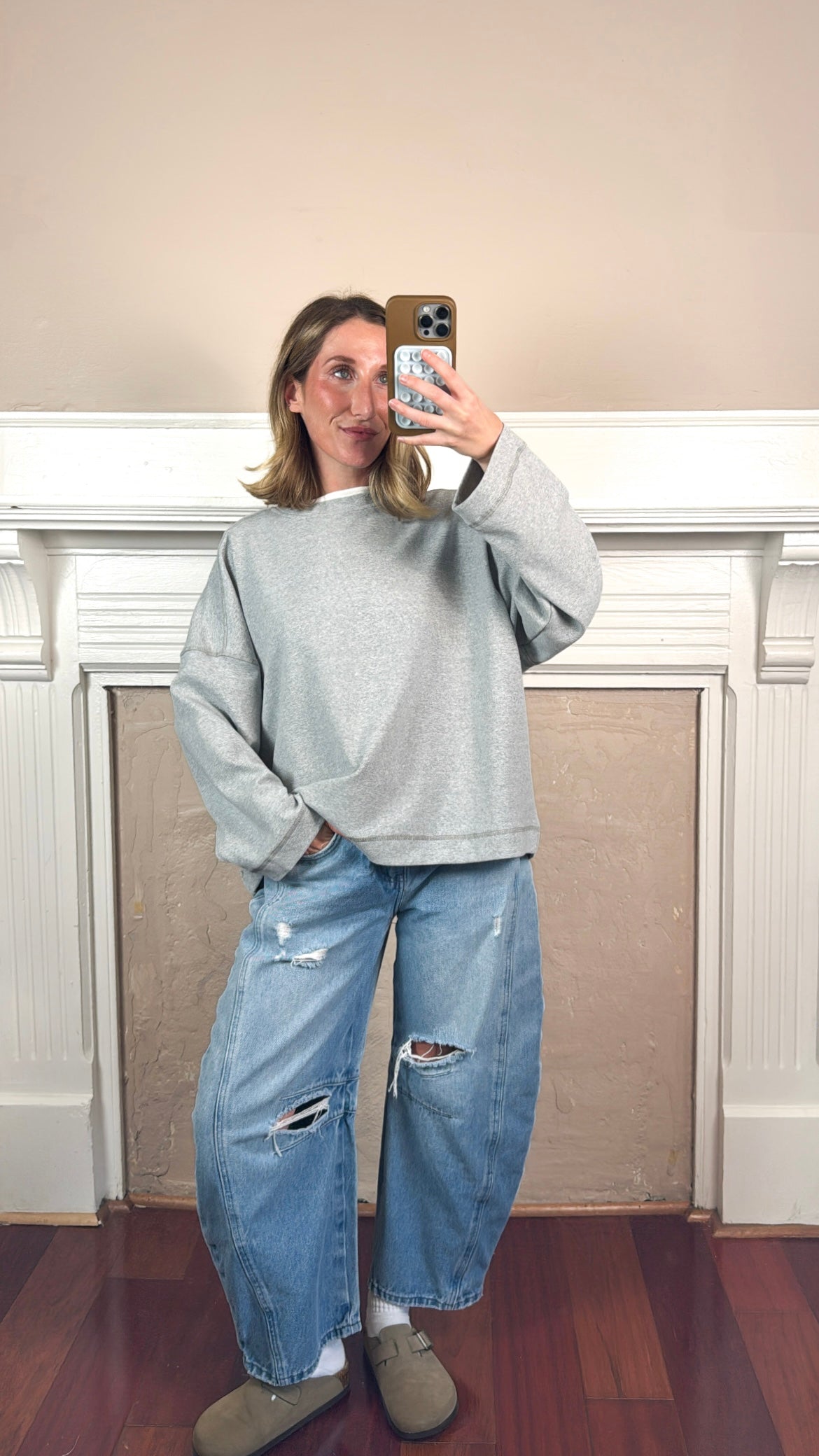 Jamie Contrast Round Neck Knit Top