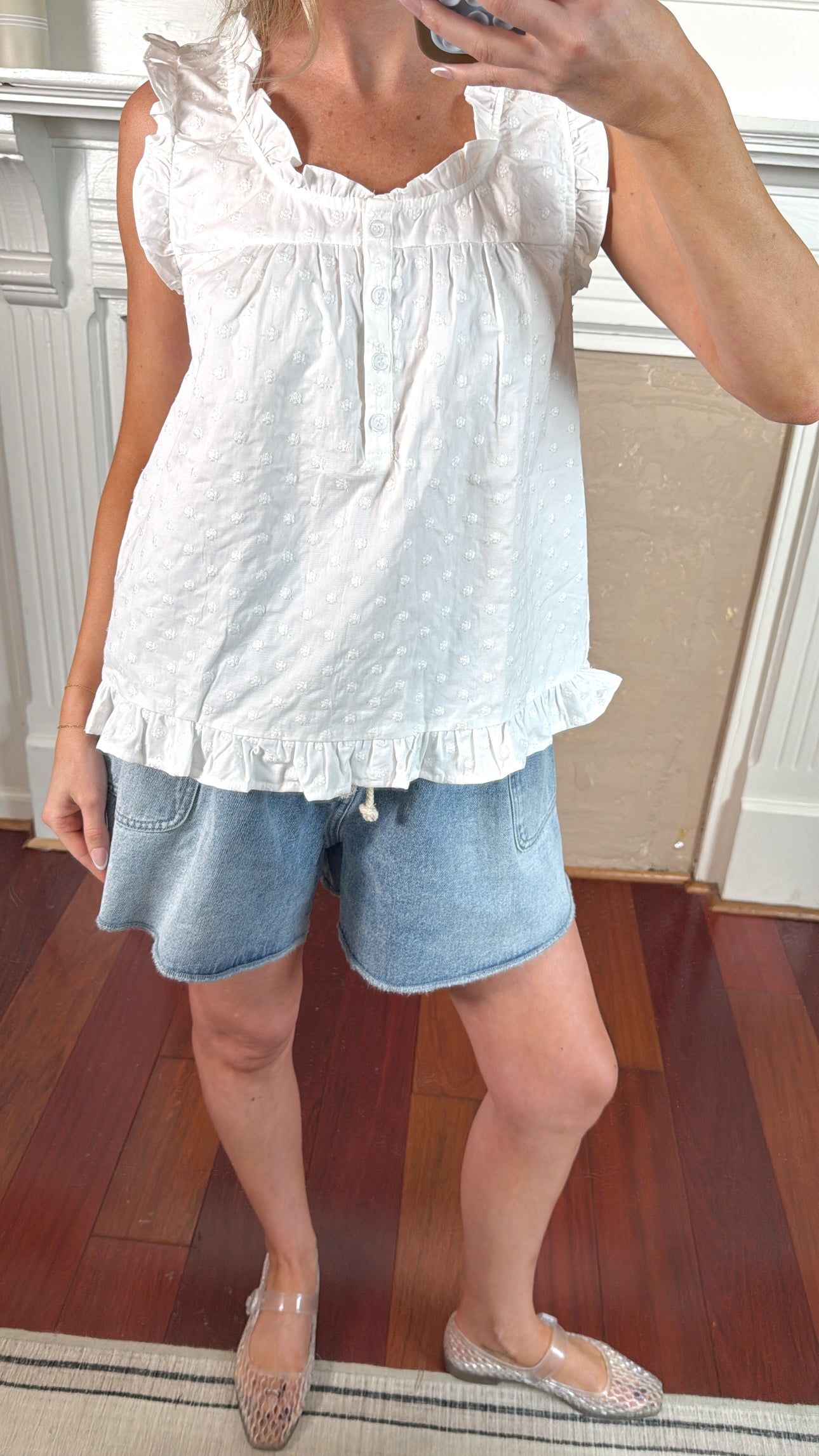 Embroidered Sleeveless Top