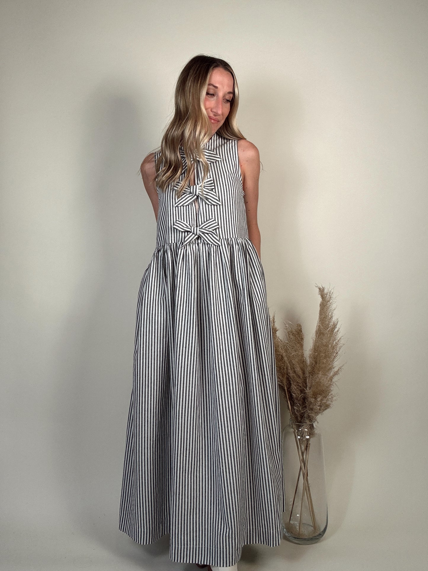 Bella Stripe Bow Dress