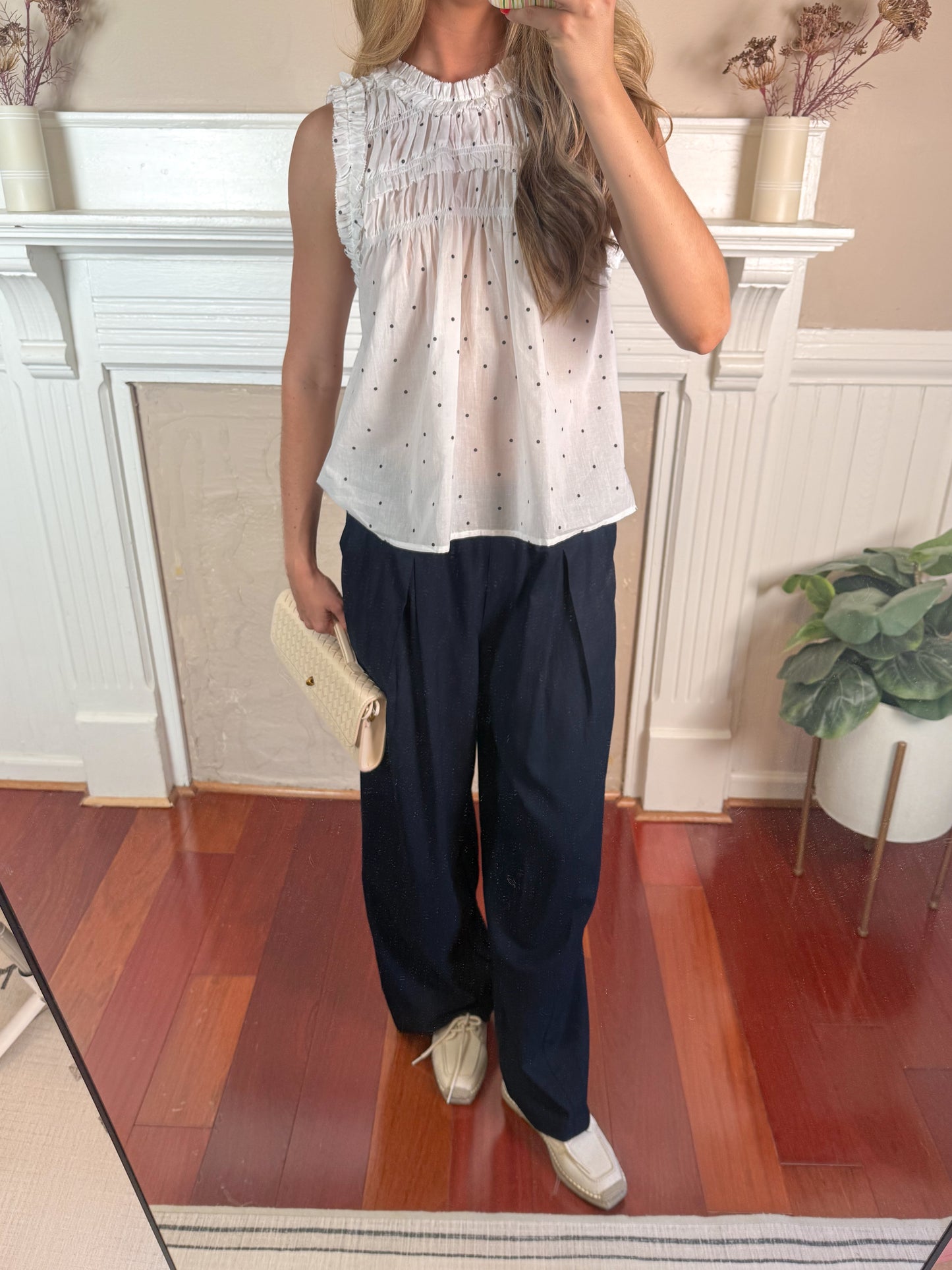 Linen Tuck Pants