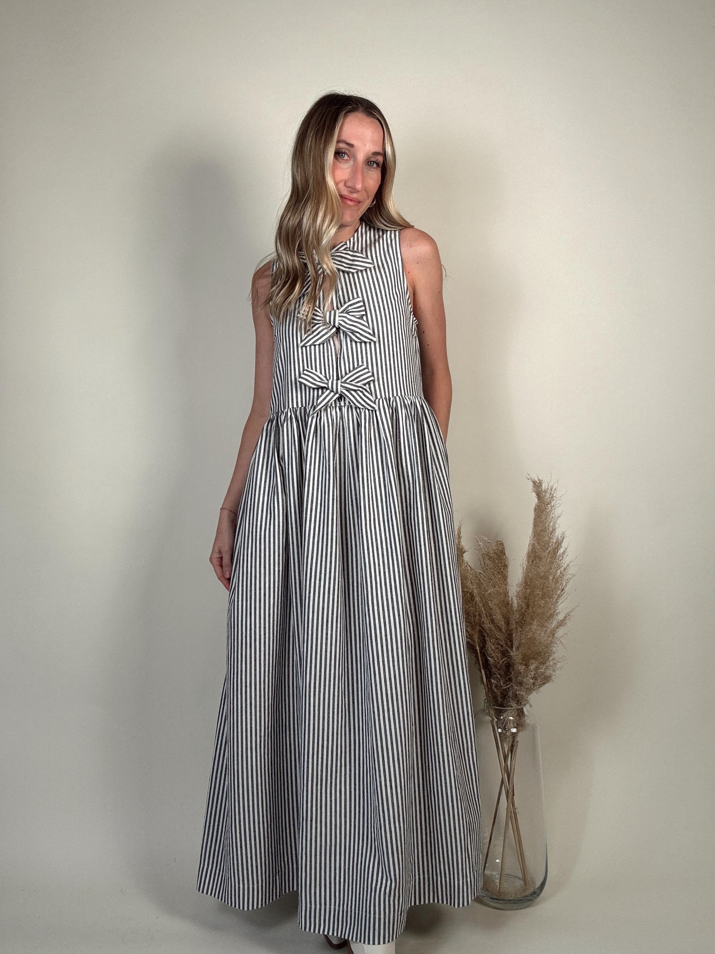 Bella Stripe Bow Dress