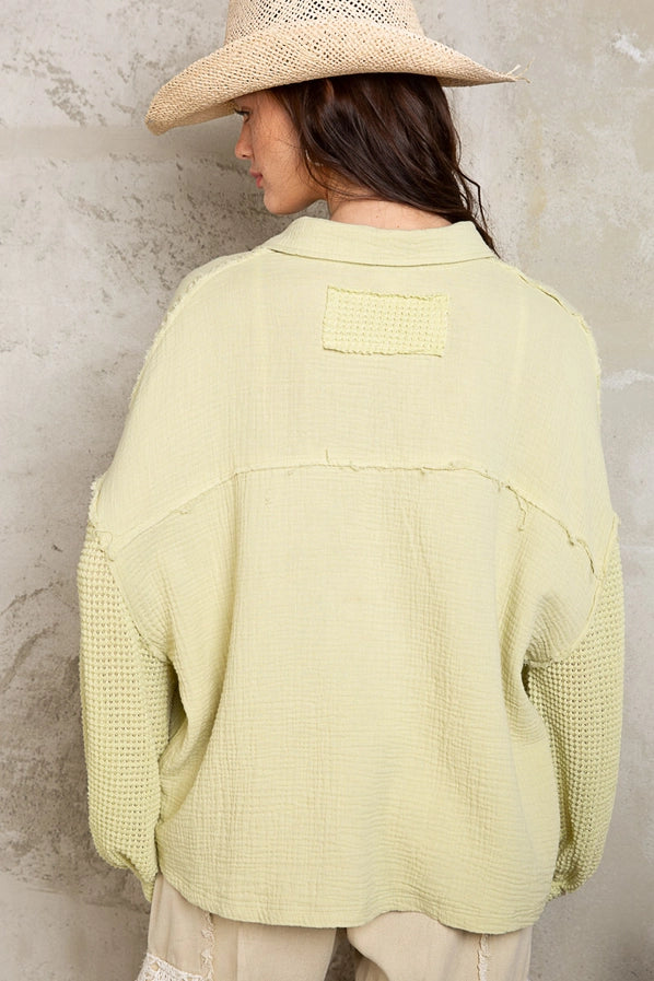 Highlands Thermal Button Up Top