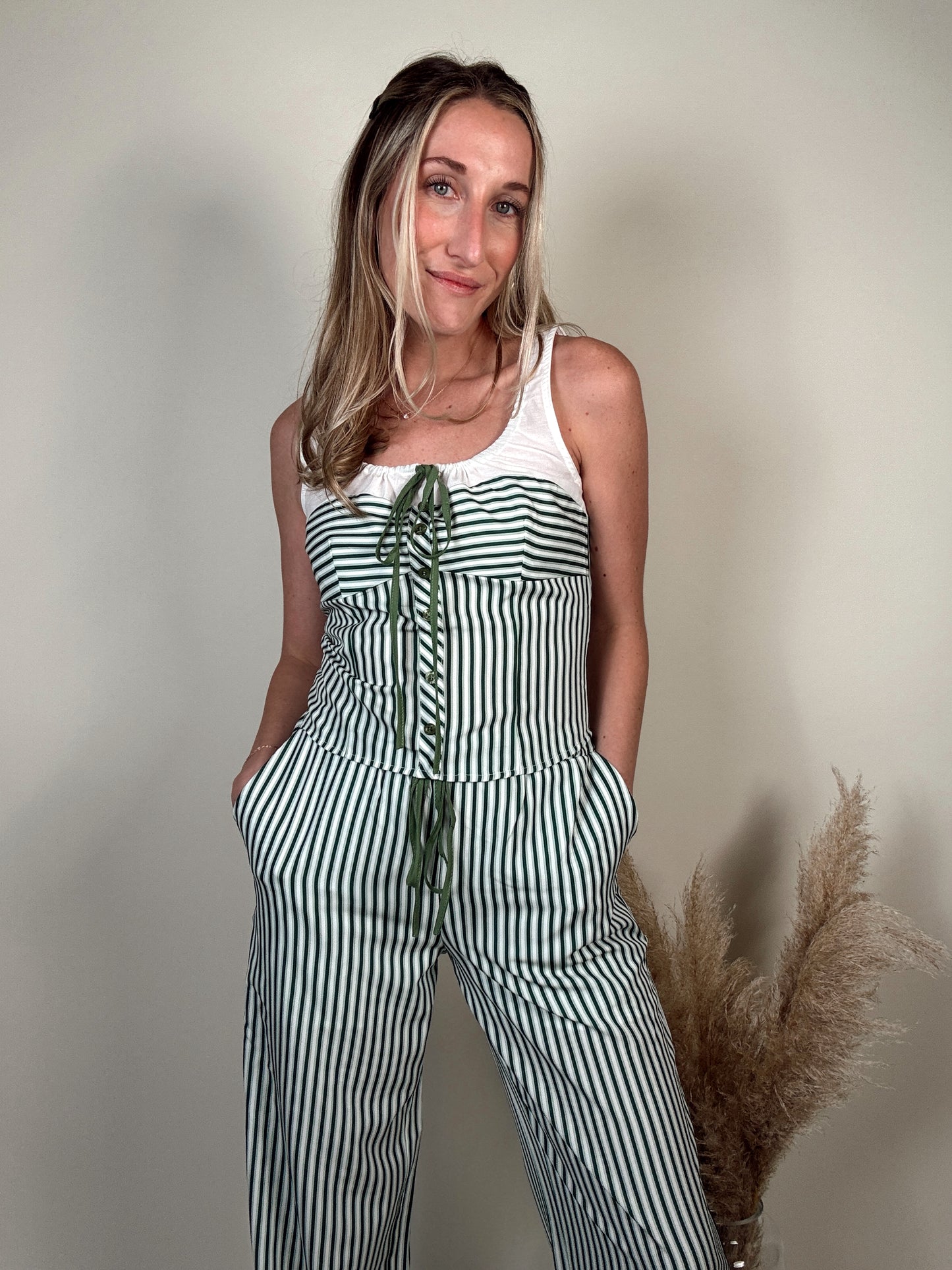 Ivy Striped Bustier Top
