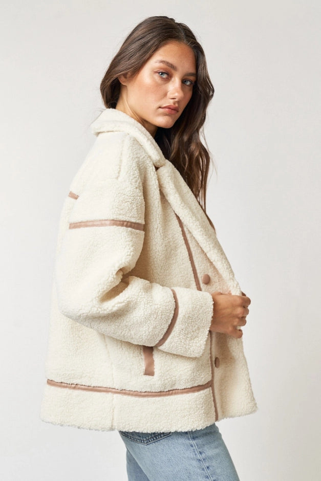 Falling Faux Fur Jacket. .