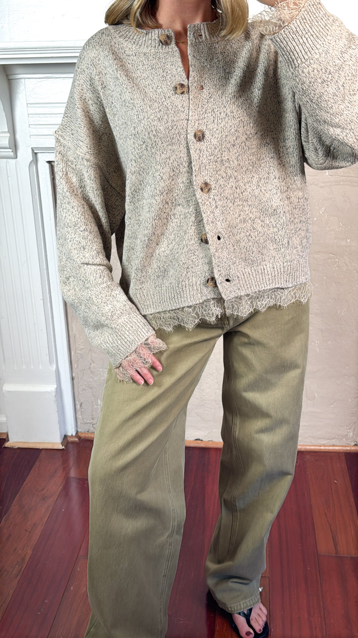 Lace Trim Cardigan