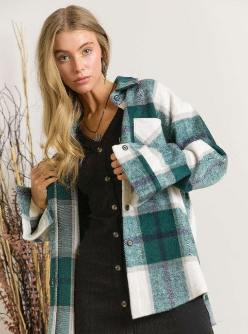 We The Free Plaid Shacket