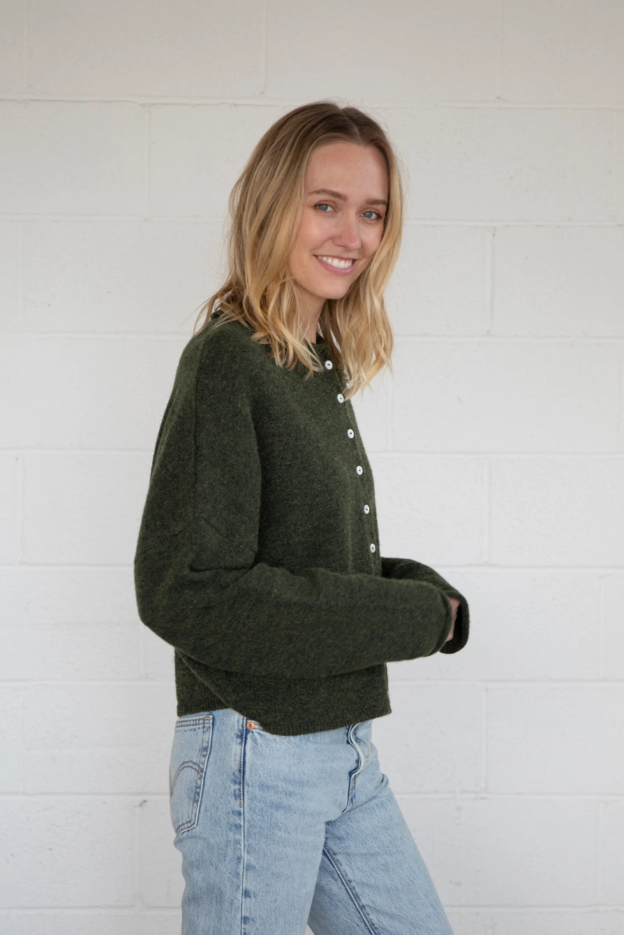 Nola Cardigan - Hunter Green