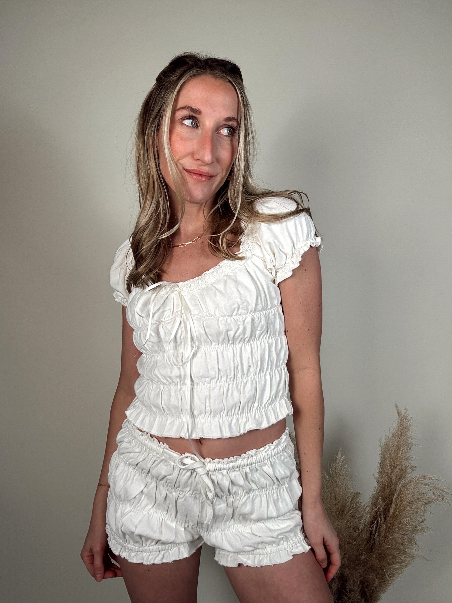 Ruffled Crop Top **TOP ONLY**