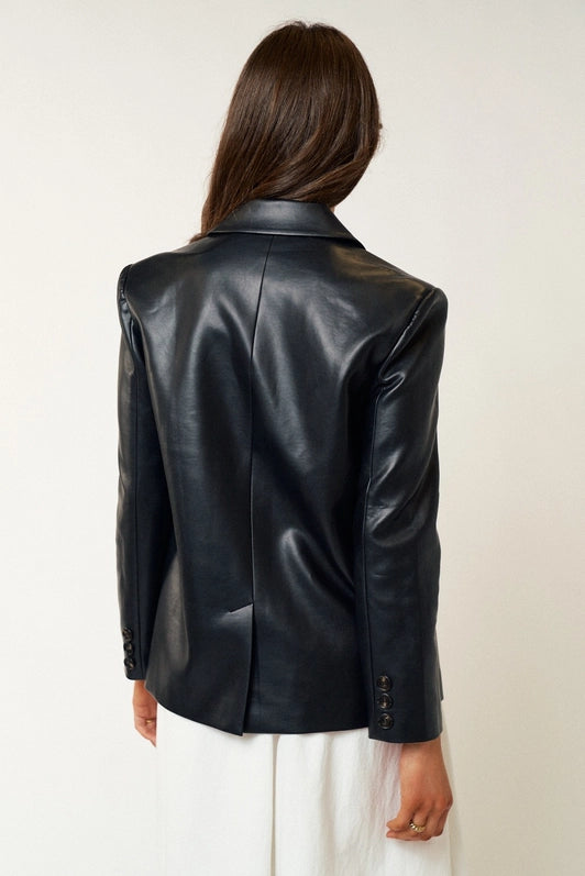 Oversized Faux Leather Jacket