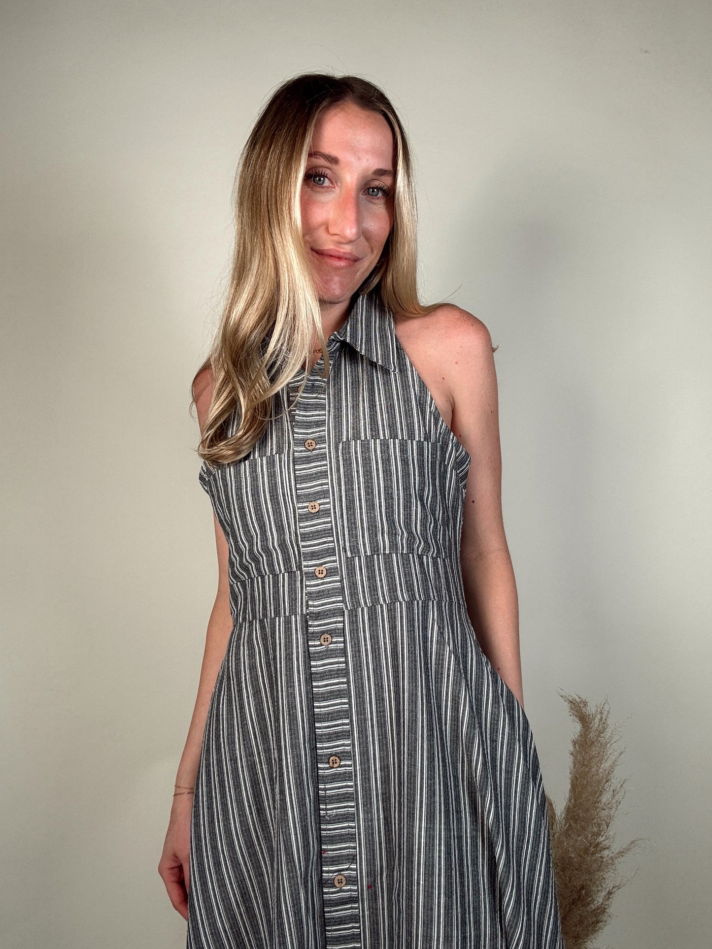 Stella Striped Button Down Dress