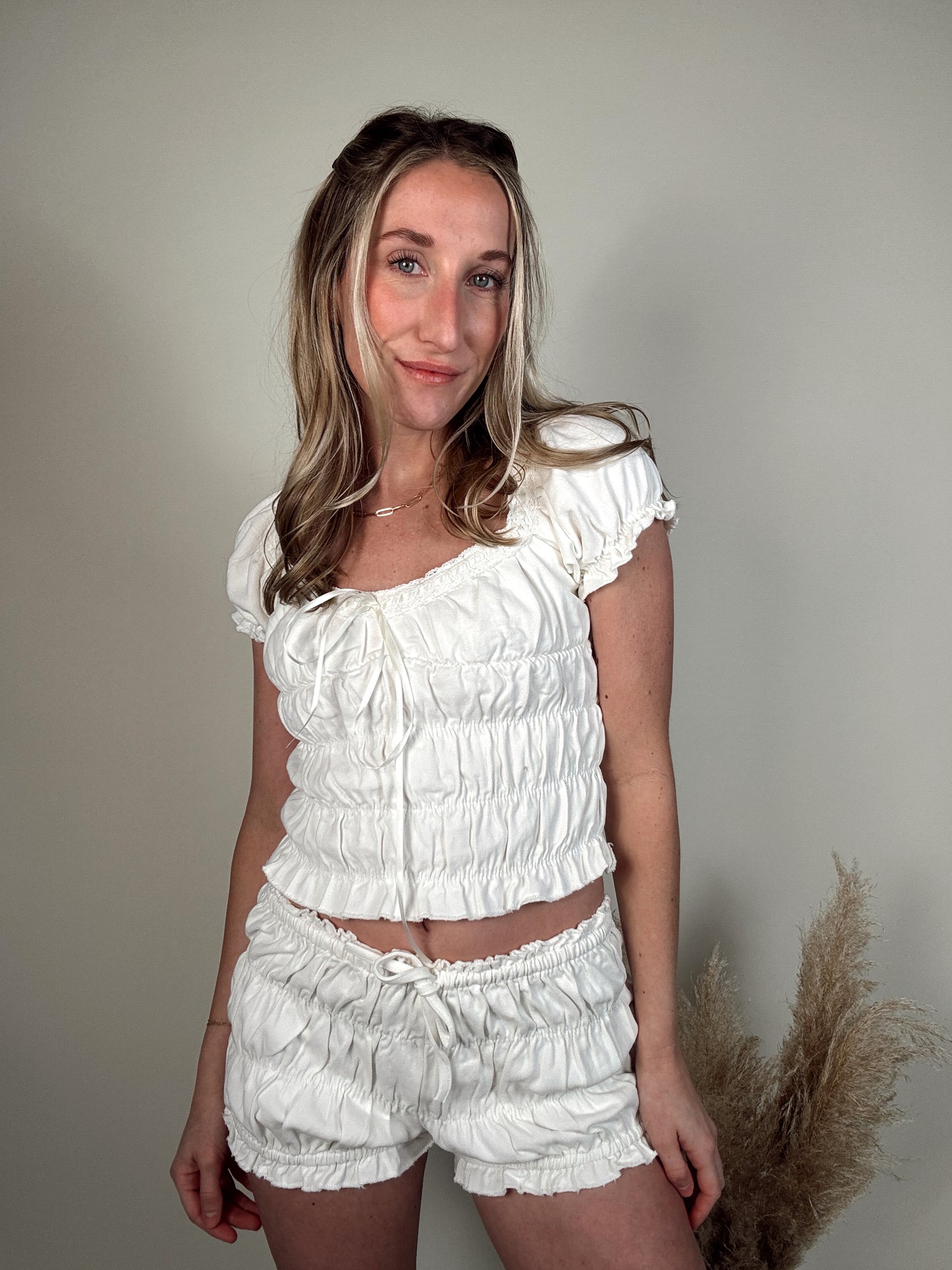 Ruffled Crop Top **TOP ONLY**