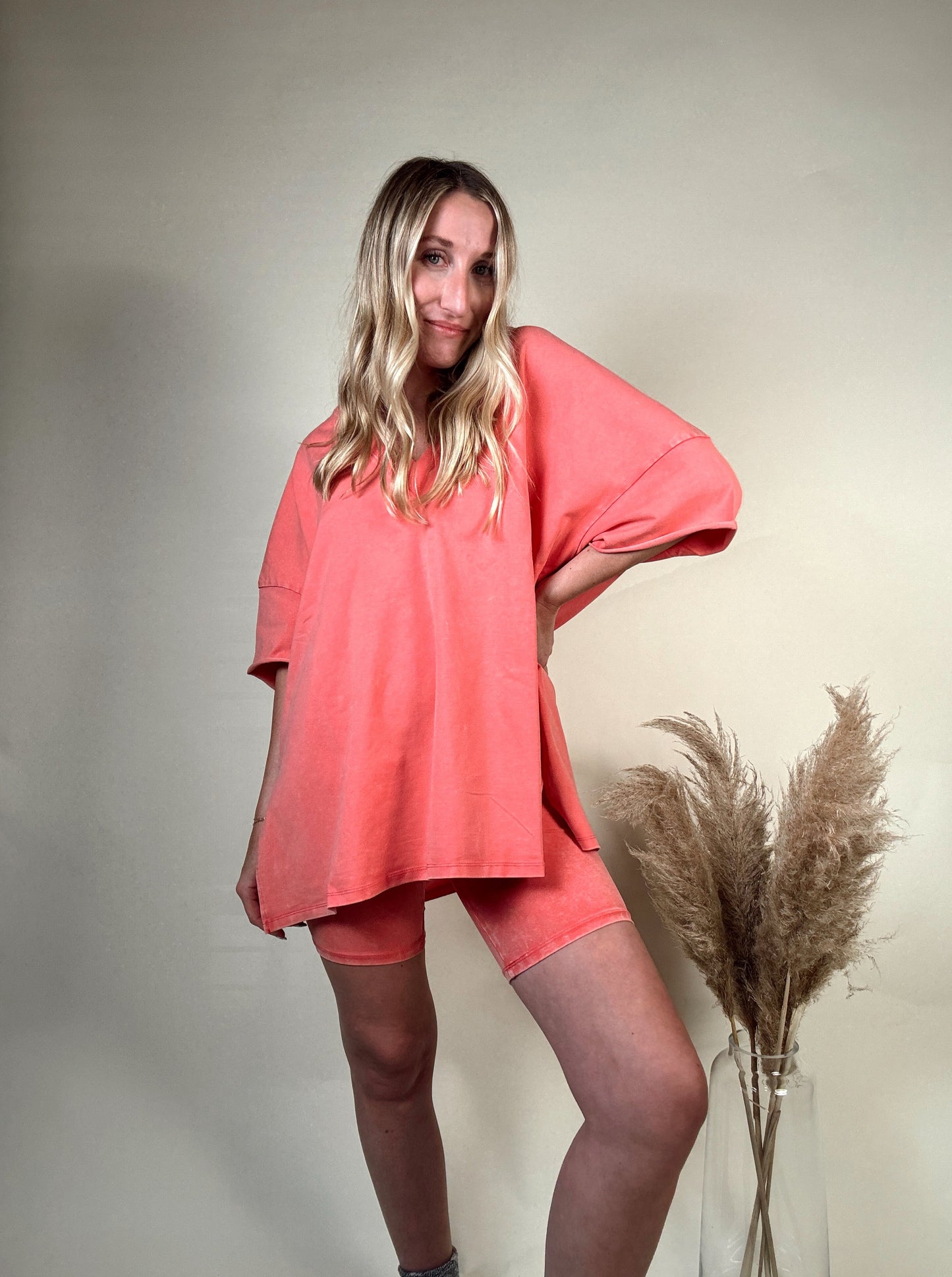Urban Shirt and Biker Shorts Set