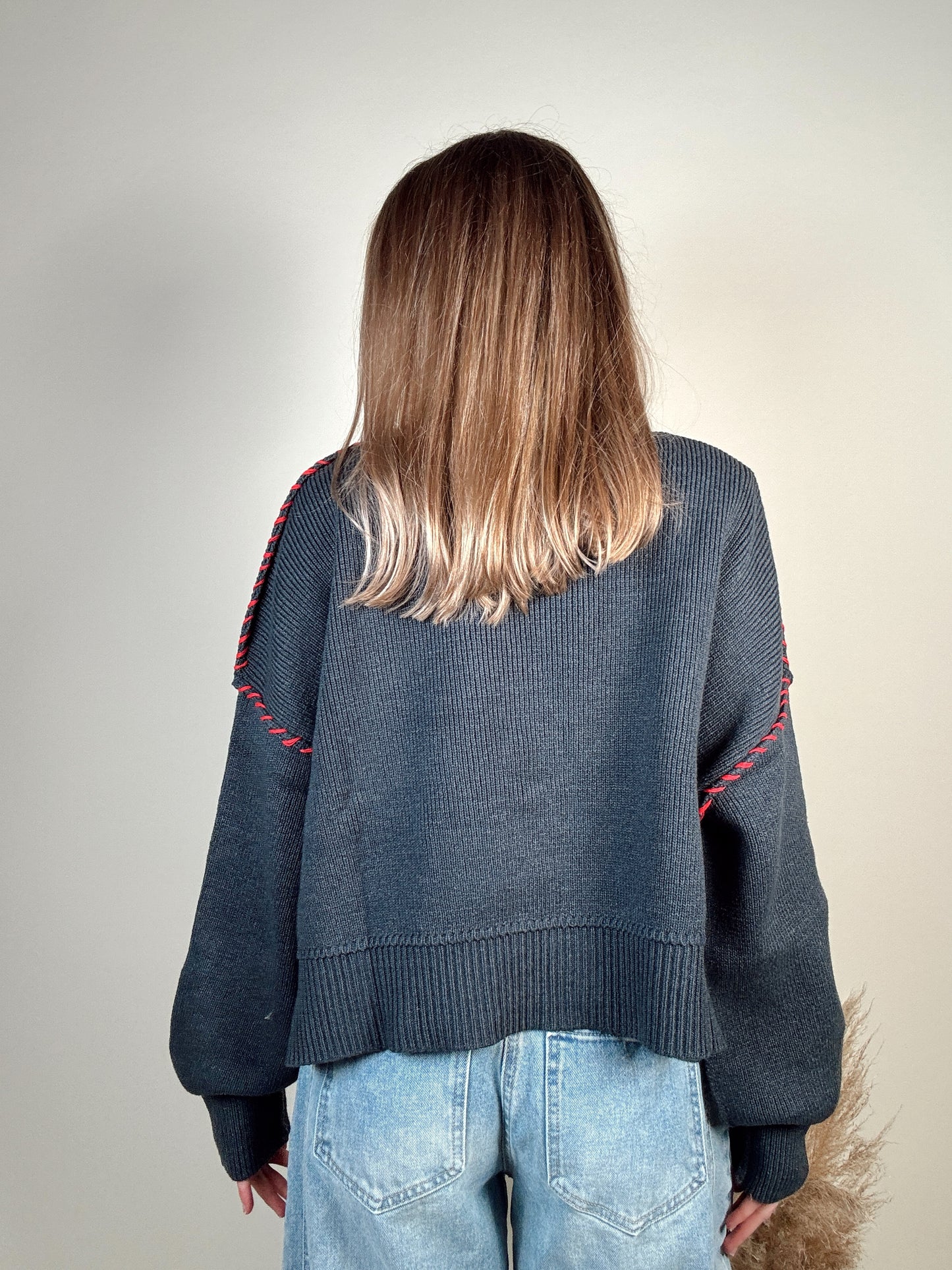 USA Rope Sweater - Navy