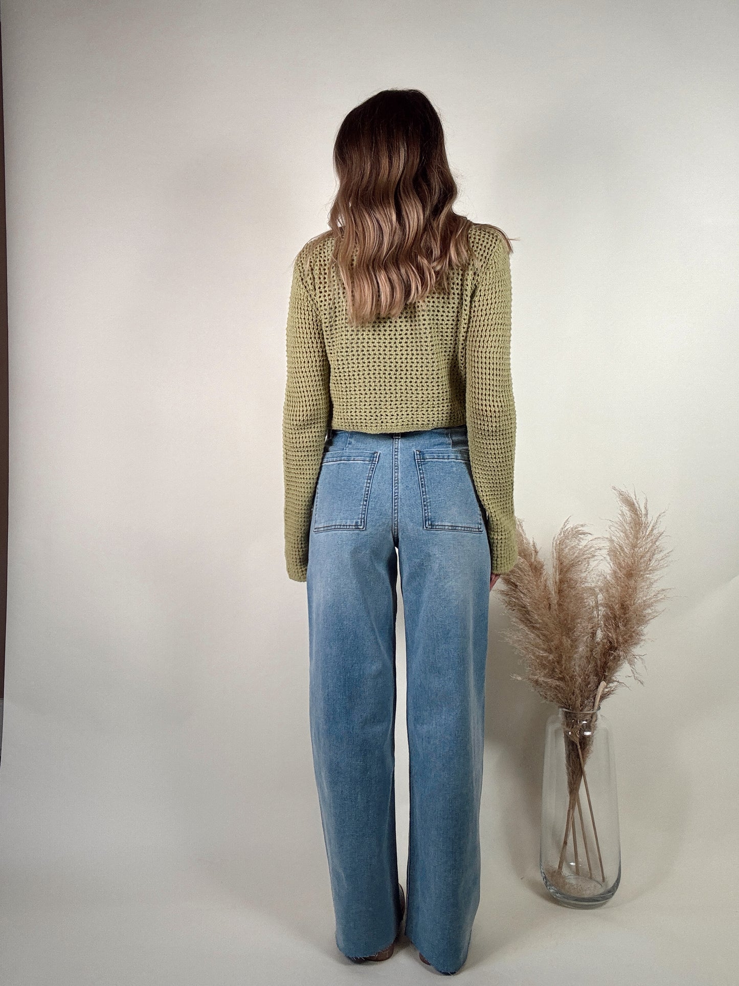 Denim Wide Leg Denim Pants