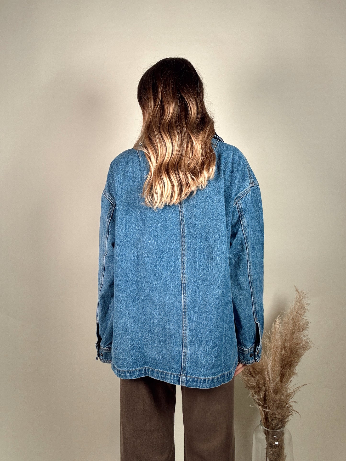 Corduroy Collar Denim Utility Jacket - PREORDER END OF NOVEMBER