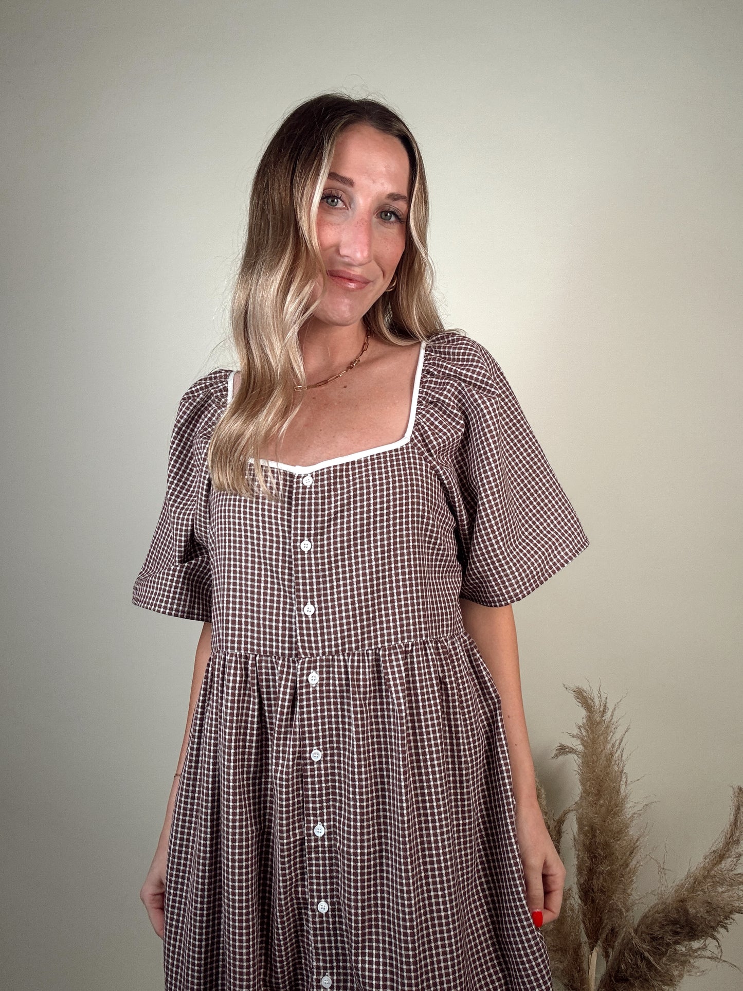 Palmer Plaid Button Up Dress