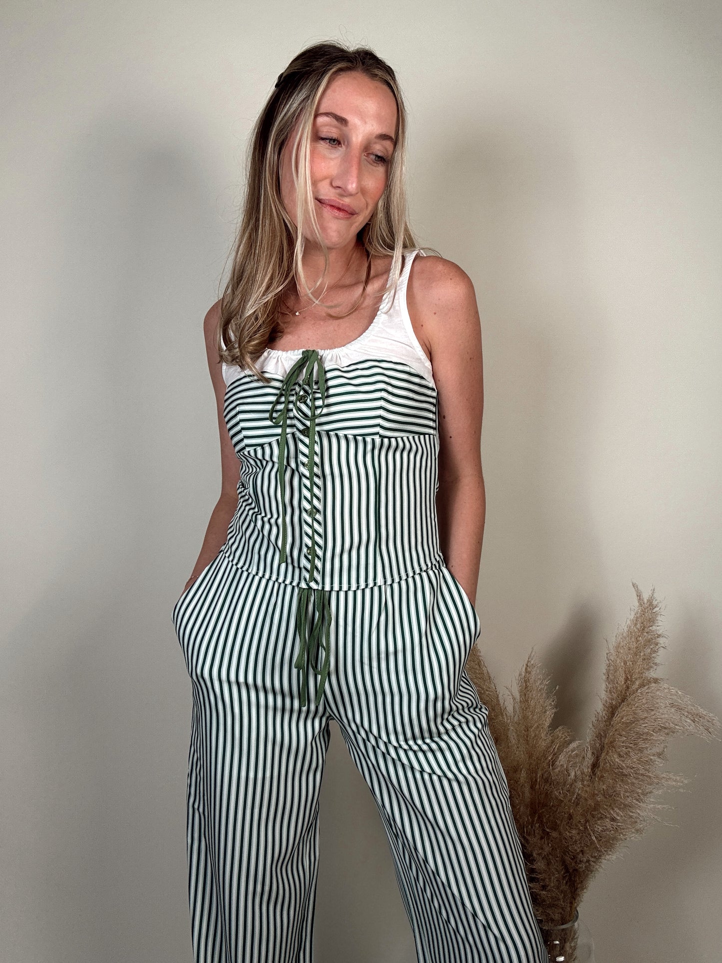 Ivy Striped Bustier Top