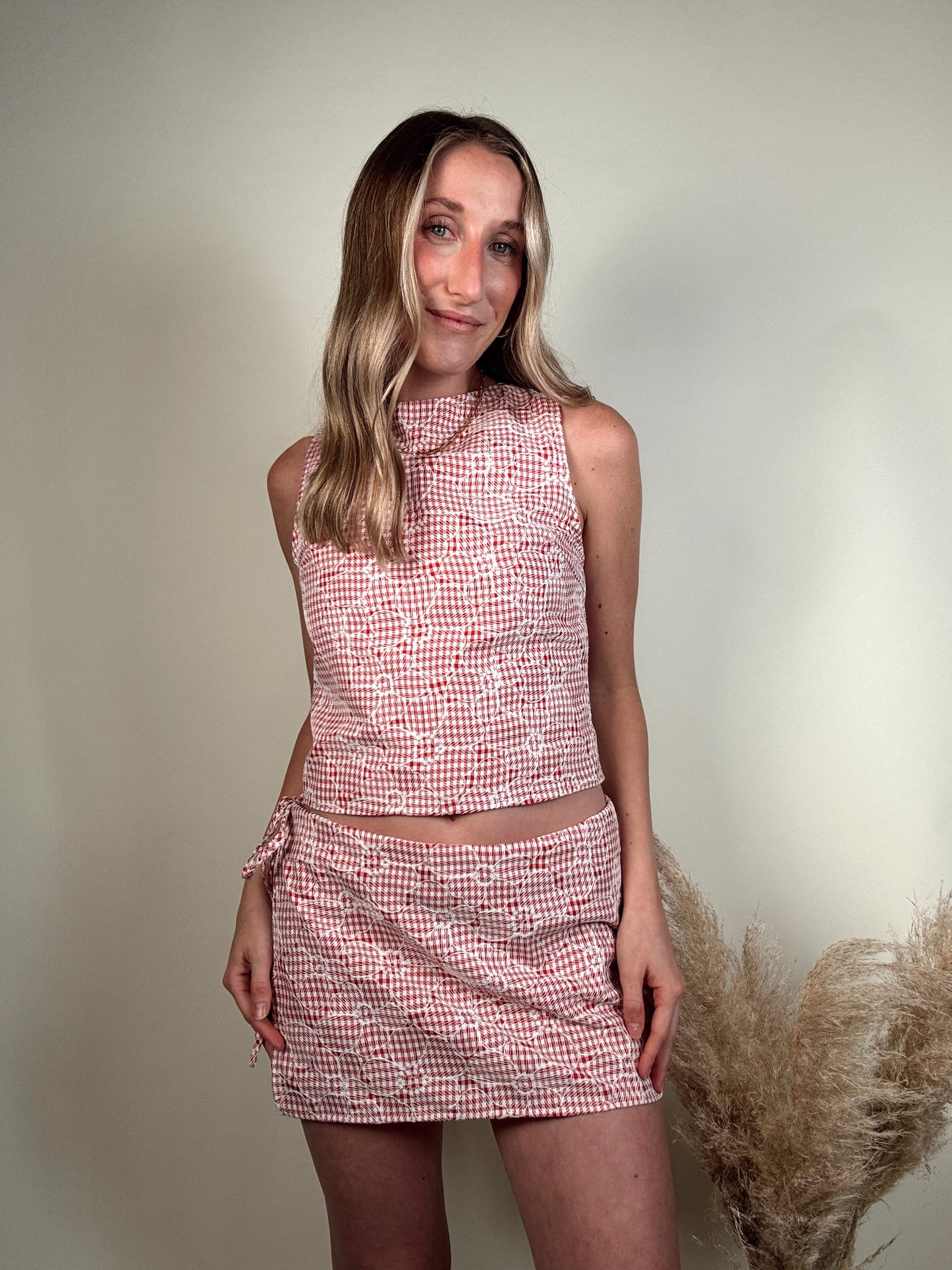 Gigi Gingham Mini Skort