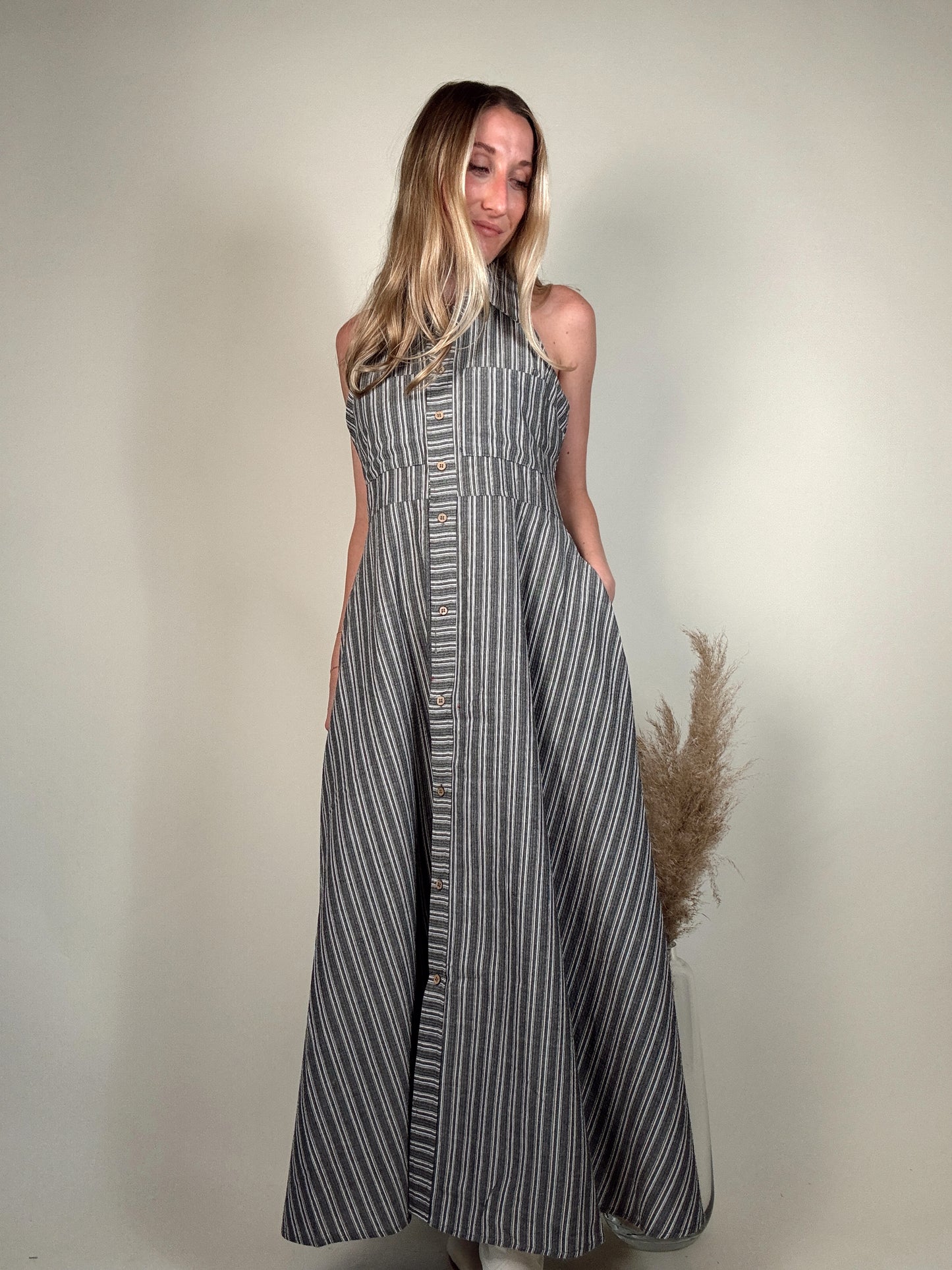 Stella Striped Button Down Dress