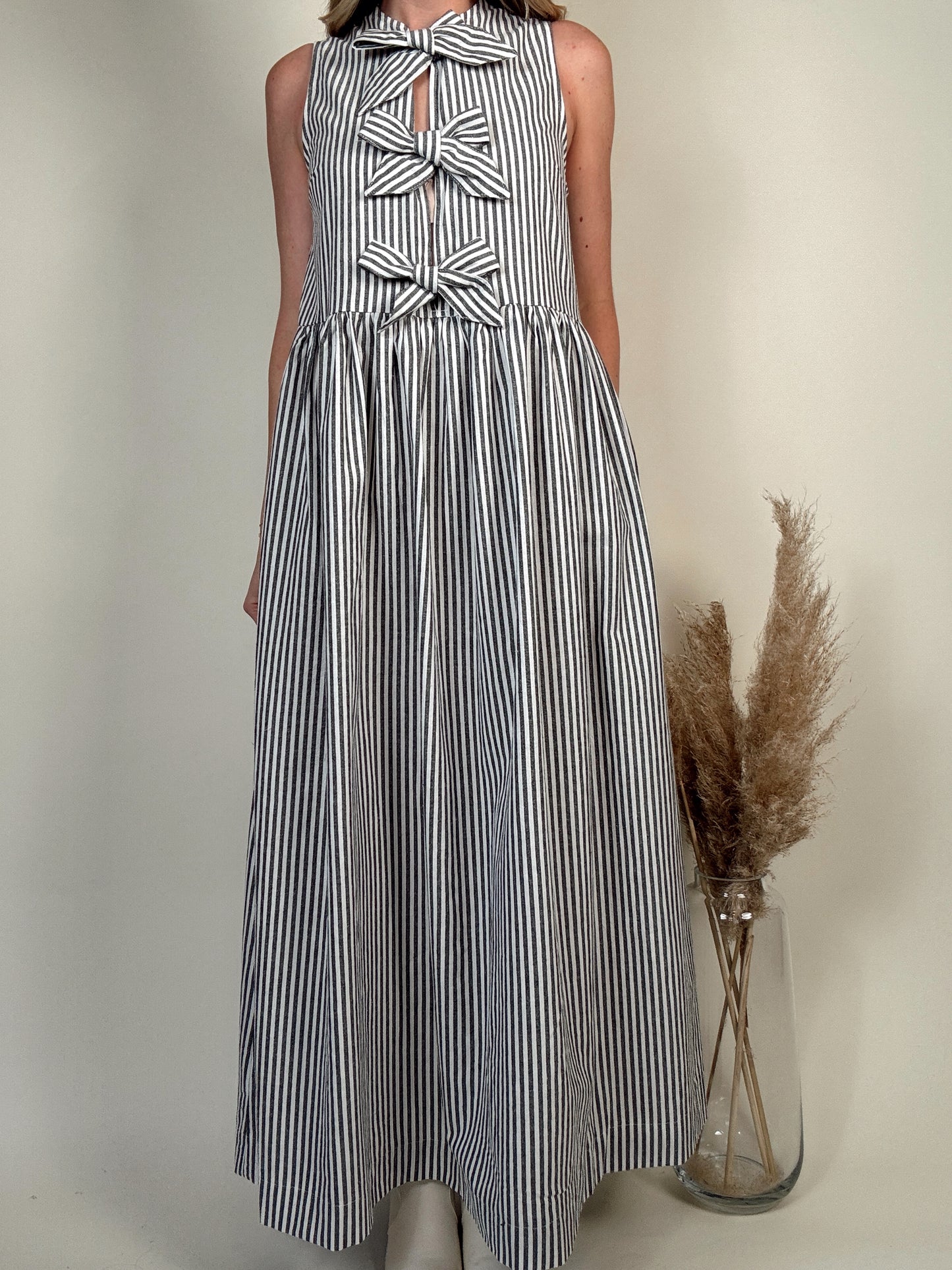 Bella Stripe Bow Dress