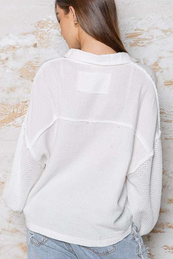 Highlands Thermal Button Up Top