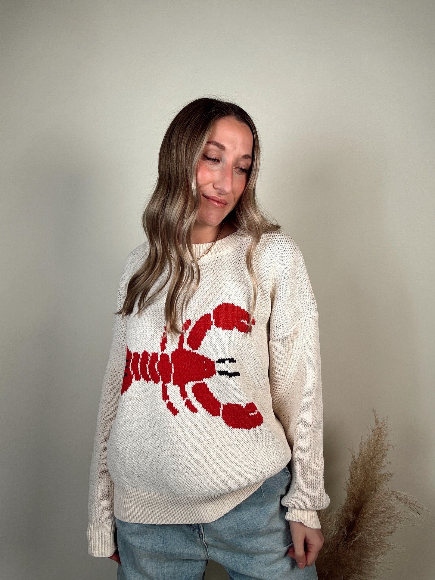 Lobster Sweater - Cream PREORDER EARLY JUNE