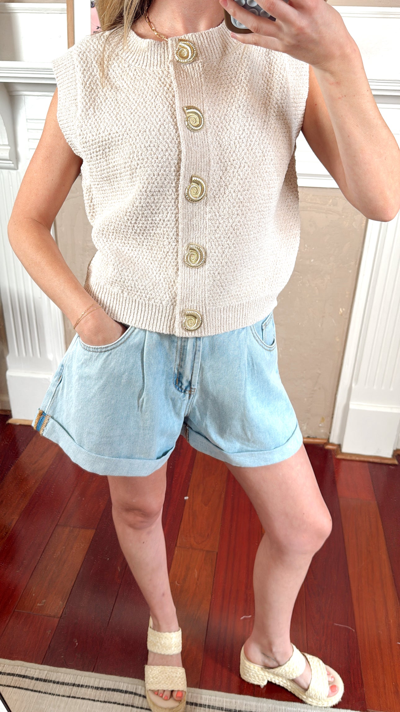 Holland Vest Top - Cream
