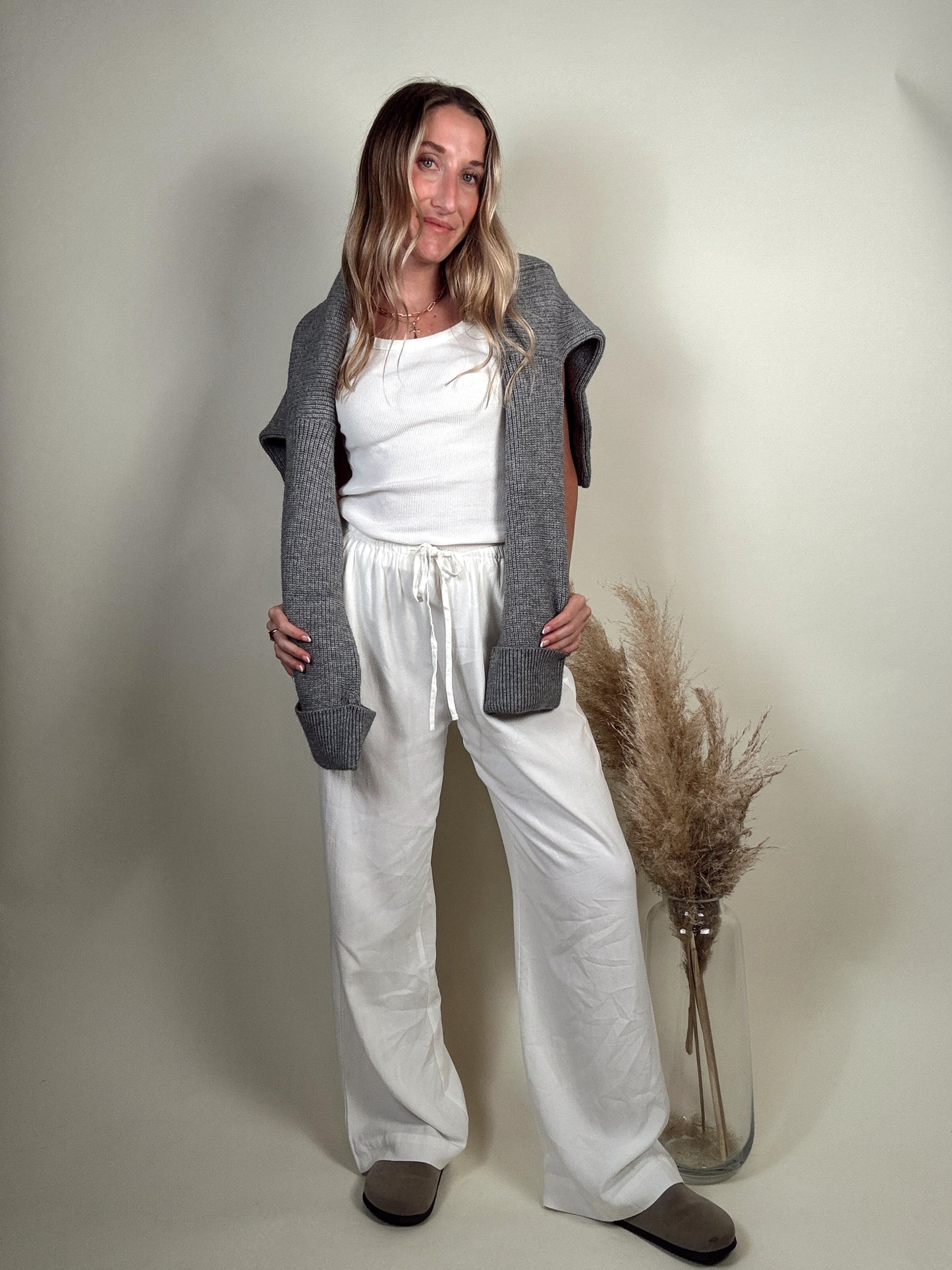 White Linen Pants