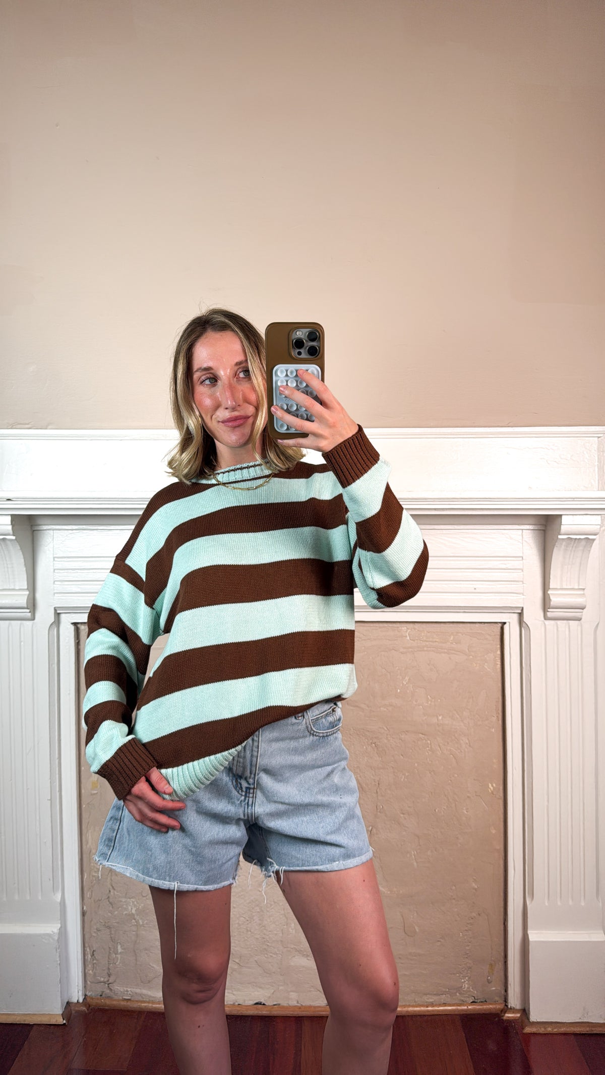 Mint Chocolate Crewneck Sweater