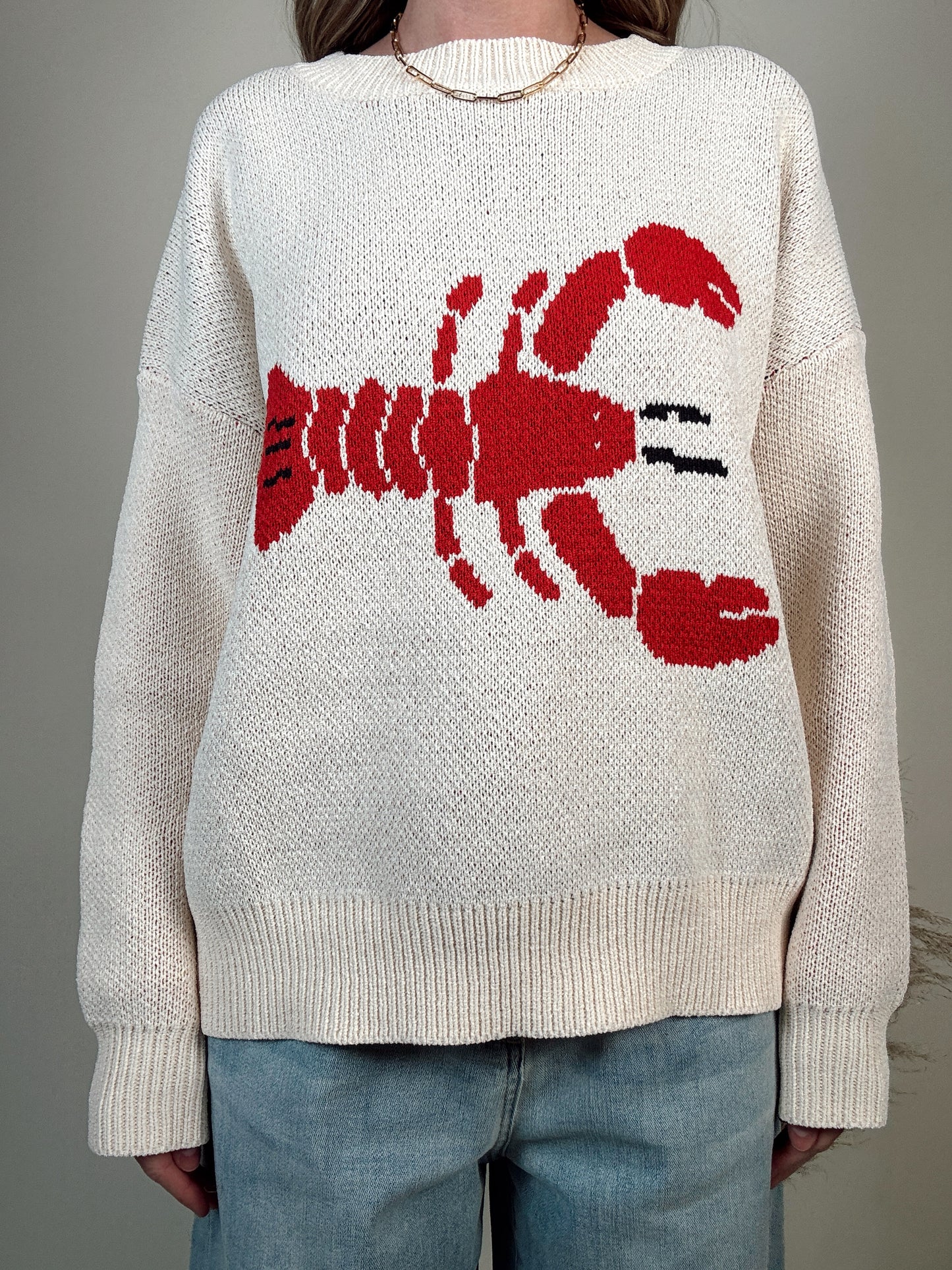 Lobster Sweater - Cream PREORDER EARLY JUNE