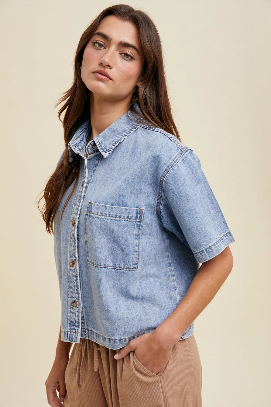 Summer Days Denim Top - PREORDER END OF MAY