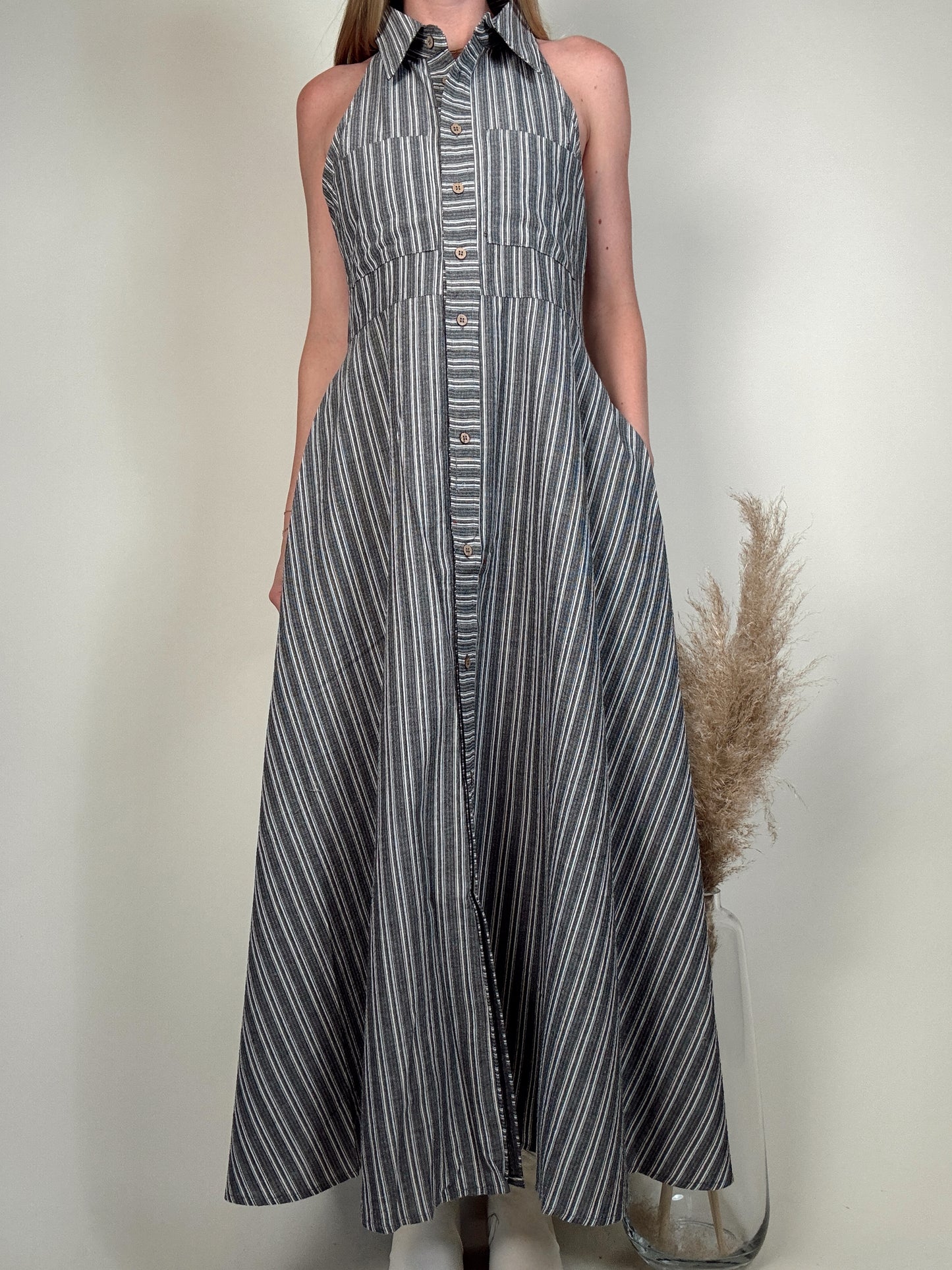 Stella Striped Button Down Dress