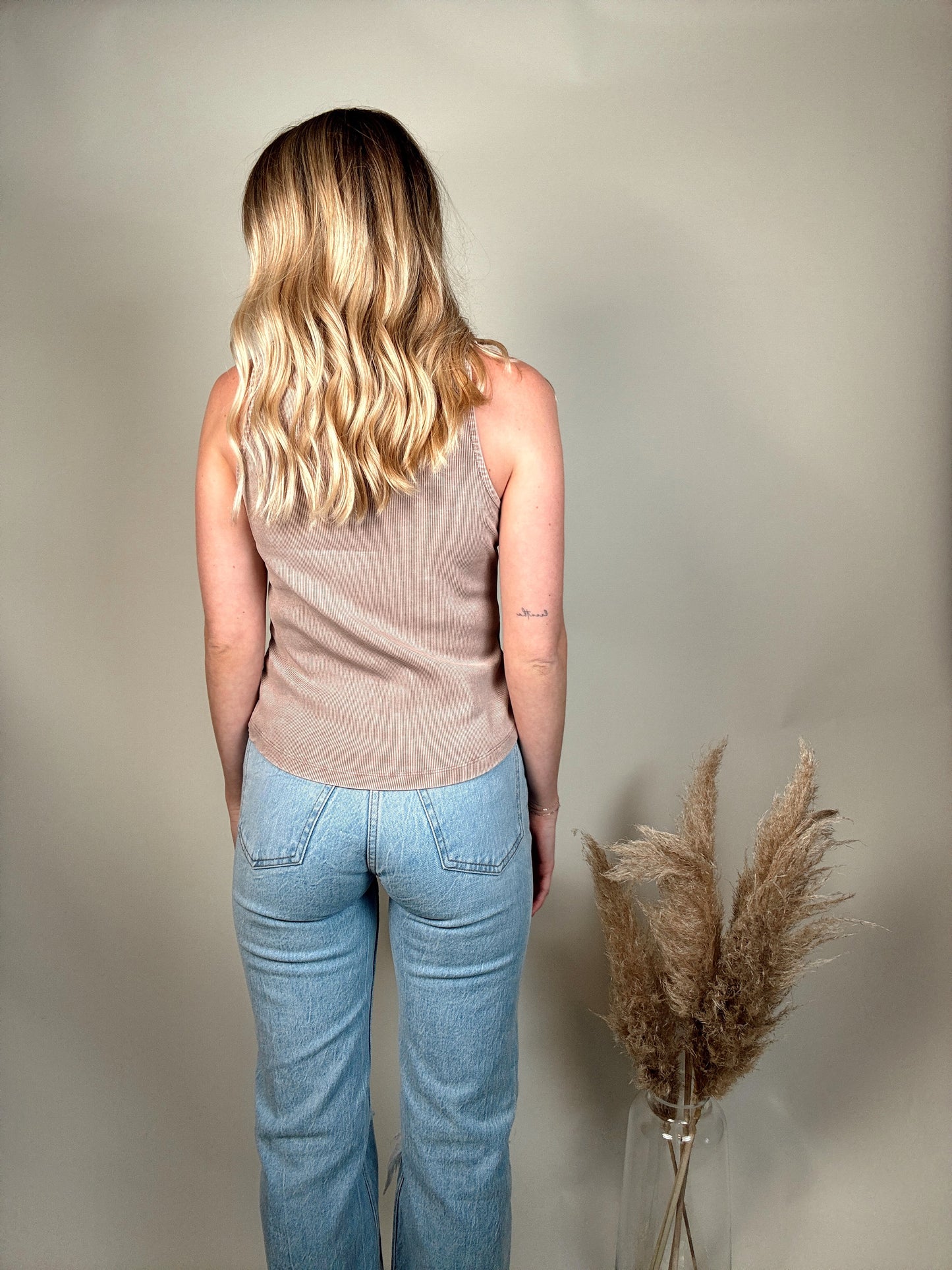 Ribbed Button Down Baby Tank
