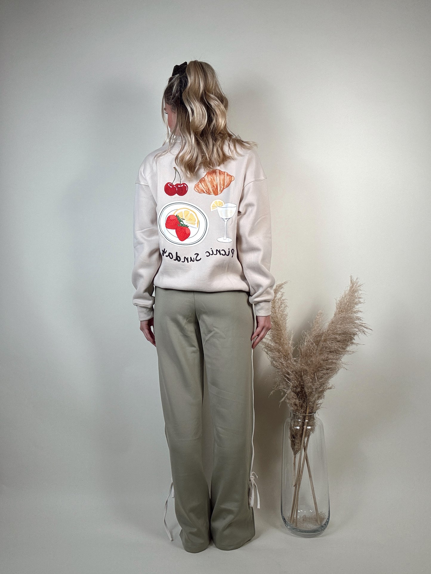 Bow Detail Track Pants - SAGE GREEN