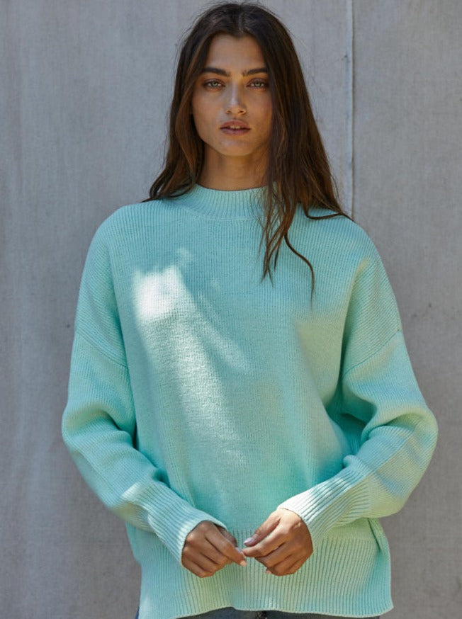 The Riley Sweater Knit Long Sleeve High Neck Chunky Oversized Sweater Top 55% Cotton, 36% Acrylic, 9% Polyester Color: Multiple The Riley Sweater is a stylish and cozy chunky oversized sweater, perfect for those chilly days. This sweater keeps you warm and comfortable while providing a stylish look. Get the cozy and chic look with The Riley Sweater.