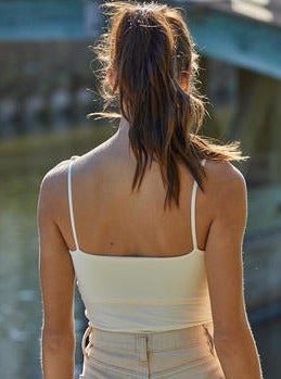 High Quality Seamless U-V Neck Spaghetti Strap Cami Layer Bra Inside For Extra Coverage Sleeveless Racerback Back Buttery soft 92% Nylon, 8% Spandex Color: Vintage Mauve The Well Loved Seamless Cami is the ideal blend of stretchy comfort and classic style. Featuring a seamless tank top design, this cami ensures a smooth and flattering silhouette. The perfect piece for layering or wearing alone, this cami is sure to become a wardrobe staple.