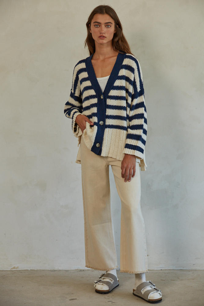 Candy Cloudy Striped Cardigan