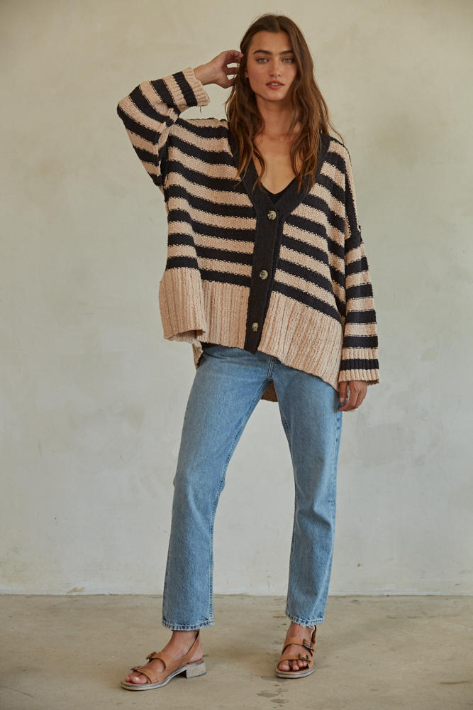 Candy Cloudy Striped Cardigan
